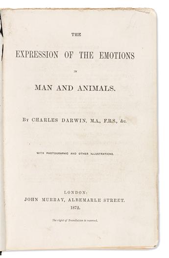 Darwin, Charles (1809-1882) The Expression of Emotions in Man and Animals.